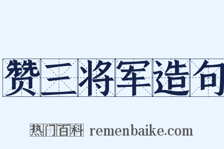 赞三将军造句是什么意思的图片